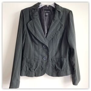 Robert Louis Dark Grey Striped Lightweight Blazer